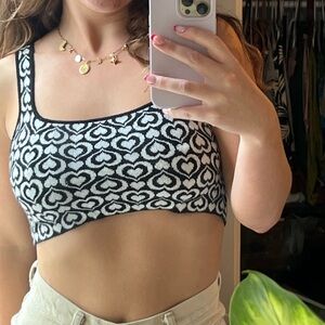 heart covered top/ bralette